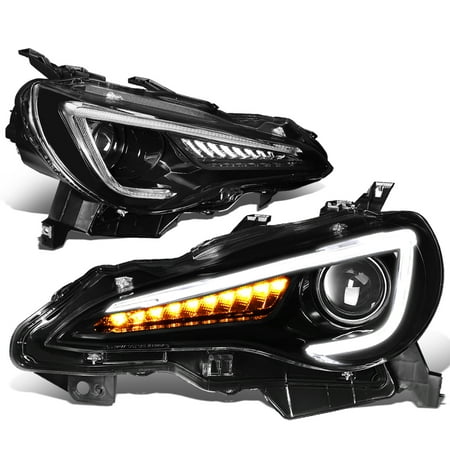 For 2013 to 2019 Scion FRS / Toyota 86 / Subaru BRZ 3D LED DRL+Sequential Turn Signal Projector Headlight Lamps 14 15 16 17