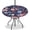 Daisy American Flag, variant on 250 Years USA Fitted Round Tablecloth – Patriotic Eagle Design Outdoor Table Cover with Umbrella Hole, Waterproof Zippered Elastic Edge, Wipeable for Picnic Patio, Fits 45"-54" Tables