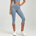 thumbnail image 4 of JnLxul Workout Pants for Women High Waisted Capri Leggings Stretchy Slim Fitting Tight Capris Gym Yoga Pants Trendy, 4 of 6