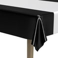 thumbnail image 2 of 12 Pack Beistle Black/Silver Party Tablecover, 2 of 2