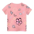 thumbnail image 4 of Mgmyaa Girl's Graphic Print T-Shirt Cartoon Pattern Short Sleeve Casual Tees for Kids, 4 of 6