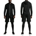 thumbnail image 7 of BUYJYA 5Pcs Men's Workout Set Gym Clothing Compression Leggings Shorts Shirt Long Sleeve Top for Running, 7 of 7