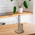 thumbnail image 3 of Metal Paper Towel Holder With Bamoo Bottom, 3 of 4