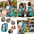 thumbnail image 5 of Xoenoiee Dinosaur Palm Leaves Print Clear Backpack for Boys Kids See Through PVC Backpack with Lunch Box and Pencil Case 3PCS Set Stadium Approved Bookbag Satchel Large Capacity School Bag Satchel, 5 of 5