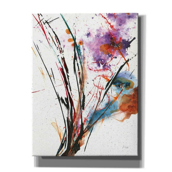 Epic Graffiti 'Floral Explosion IV On White' by Jan Griggs, Canvas Wall Art, 18"x26"