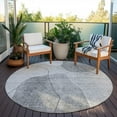 thumbnail image 6 of Addison Rugs Chantille Indoor/Outdoor Transitional Abstract Gray Washable Round Rug, 8' x 8', 6 of 6