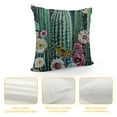 thumbnail image 4 of YINGXI  Watercolor Cactus Throw Pillow Cover Green Plants Succulent on Desert Exotic Blossom Cozy Square Cushion Case for Men Women Boys Girls Room Home Decor 24x24in, 4 of 5