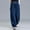 Navy, variant on IDALL Linen Pants Women Wide Leg Pants Woman Women Casual Cotton Linen Baggy Pants With Elastic Waist Relax Fit Trouser Lounge Pants Women Summer Pants Beige L