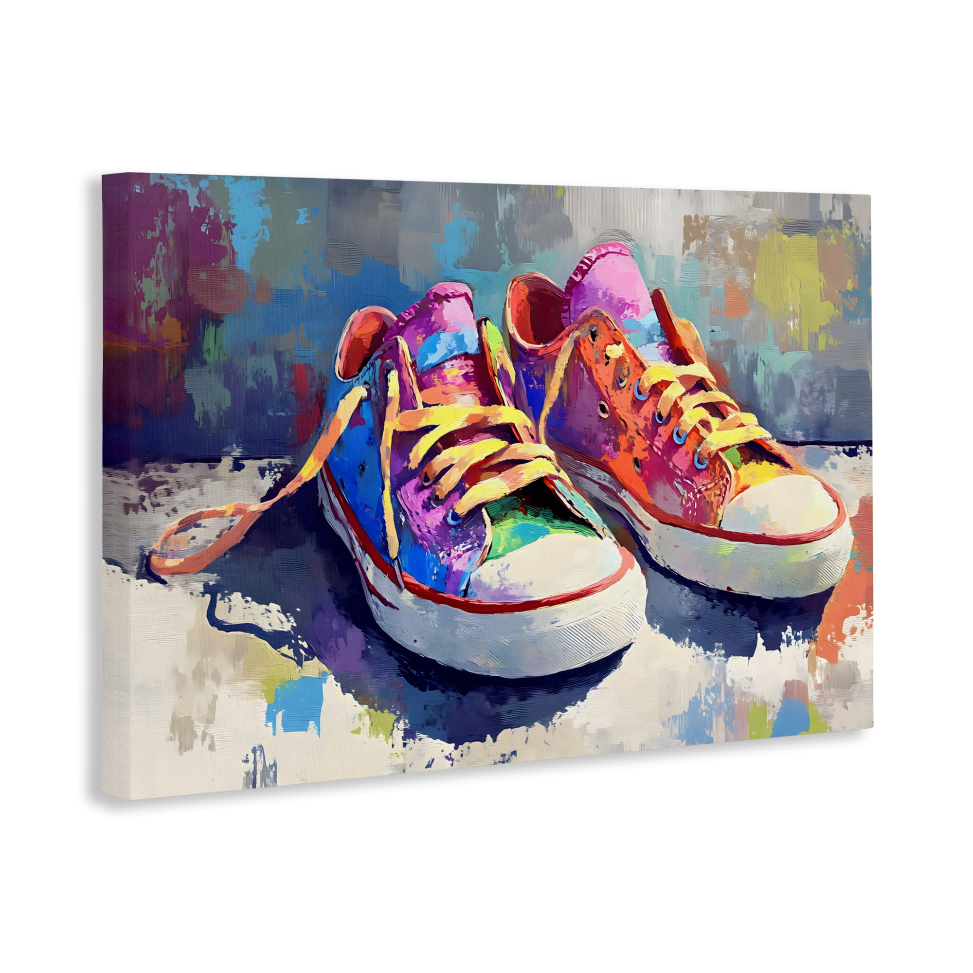 Stupell Industries Colorful Low Top Sneakers Canvas Wall Art, design by Creative Studio