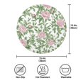 thumbnail image 6 of WOBOGO Pink Peonies Pattern Round Placemats Set of 6 Heat Resistant Washable Kitchen Table Decorations 15.4in, 6 of 7
