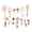 shape:bright red copper, variant on 13Pcs Vintages Style Metal Key Accessories Random Charms Pendants for Key Management Decorative Ornament Perfect Gift