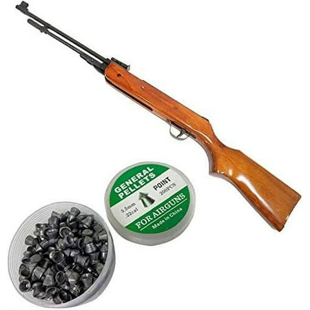 National Standard Products Air Pellet Rifle Gun (5.5 Wood Stock/Pump Action)
