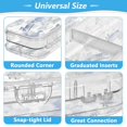 thumbnail image 4 of Plastic Pencil Box Large Capacity Pencil Boxes Clear Boxes with Snap-Tight Lid Stylish Office Supplies Storage Organizer Box Watercolor Vintage Planes, 4 of 7