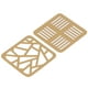thumbnail image 1 of Posavasos de metal dorado Jadeshay 2 piezas Diseño de vanguardia, 1 of 14