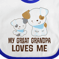 thumbnail image 4 of Inktastic My Great Grandpa Loves Me Boys Grandson Boys Baby Bib, 4 of 4