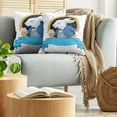 thumbnail image 5 of Ambesonne Cartoon Throw Pillow Cover 2 Pack, Rabbit Bunny, 16", Blue White Earth Yellow, 5 of 5