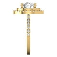 thumbnail image 3 of 2.6 ctw with Simulated Diamond Halo Accents Anniversary Ring for Women | Round Cut Moissanite | Hyperallergenic Solid 14K Yellow Gold, 3 of 5
