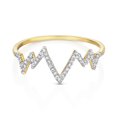thumbnail image 2 of Stylish 9k Gold Women Diamond Ring Brilliant Cut 0.09 Carat H - I1, 2 of 2