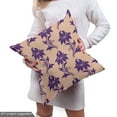 thumbnail image 4 of Purple Upholstery Fabric by the Yard, Victorian Influences on Purple Flower Arrangement Ancestral Blooming Nature Motifs, Decorative Fabric for DIY and Home Accents, Beige Plum by Ambesonne, 4 of 4