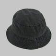 thumbnail image 6 of Eoperou Wide Brim Solid Color Bucket Hat Unisex Denim Washed Basin Hat Fashion Accessories, 6 of 7