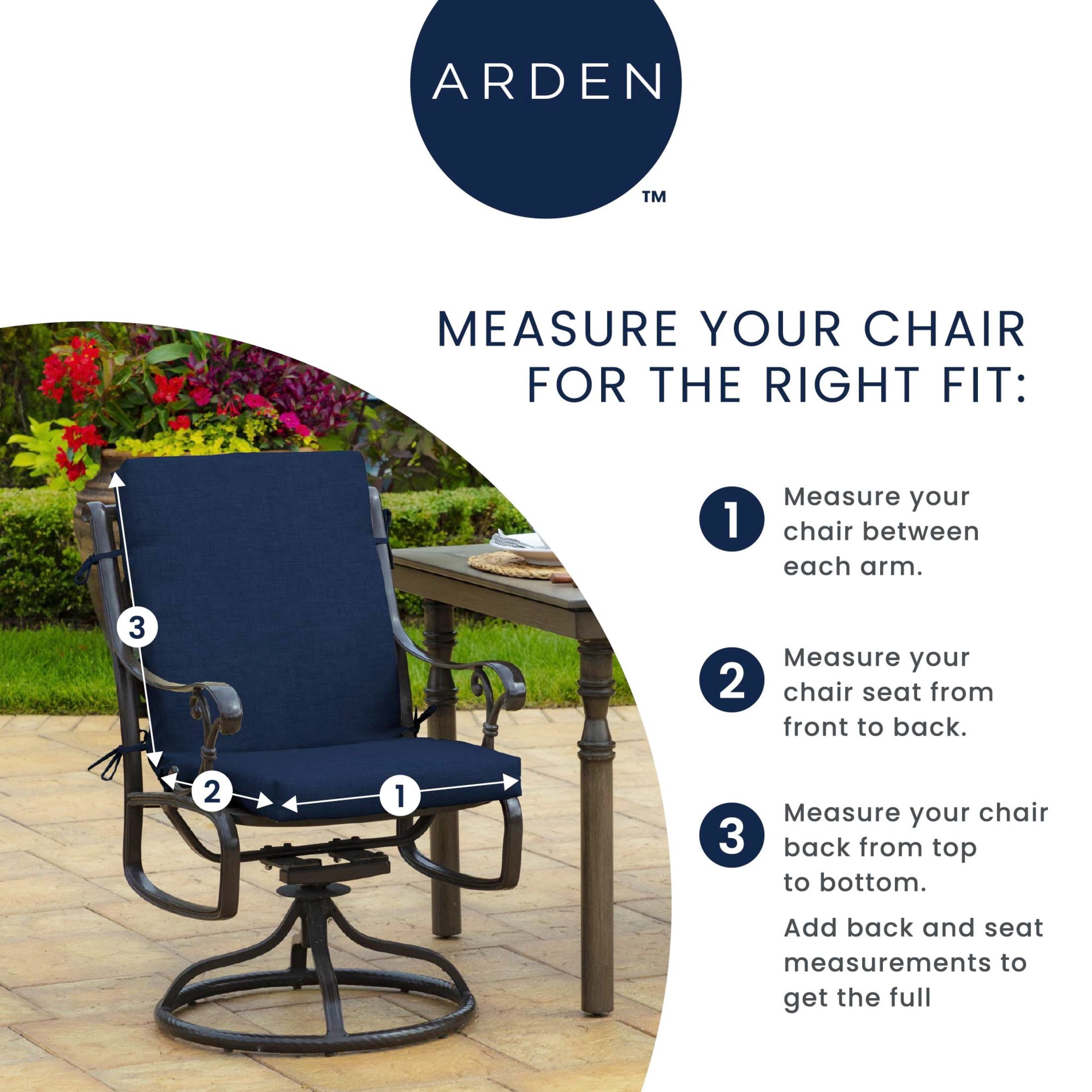 ARDEN 4-Pack earthFIBER Outdoor Patio Dining Chair Cushion, 20x44, Rain-Proof Seat Pad, Fade-Resistant Outdoor Cushion Luau Red Tropical Floral