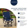 thumbnail image 3 of ARDEN 2-Pack earthFIBER Outdoor Patio Dining Chair Cushion, 20x44, Rain-Proof Seat Pad, Fade-Resistant Outdoor Cushion Navy Blue King Palm, 3 of 10