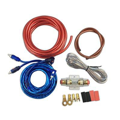 muzata 10 gauge amplifier installation kit with rca interconnect and speaker wire , car audio subwoofer wire, amp wiring, auto audio