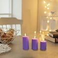 thumbnail image 6 of Luoshdecor Flameless Ribbed Pillar Candles Set of 3,Plastic Rustic Ribbed Led Candles 4.3 in,Home Gift Decoration for Xmas Home Birthday Gift, 6 of 6