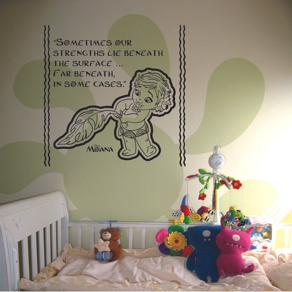 Sometimes Our Strengths Lie Beneath The Surface Girl Quote Silhouette Vinyl Wall Art Sticker Wall Decal Home Decoration Girl Boy Room Wall Decor Kinder Nursery Kids Children Room Size (10x10 inch)