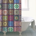 thumbnail image 4 of Pink Diverse Mandala Pattern Shower Curtain 72"x84" ,Bathroom Decorative Shower Curtains Set with 12 Hooks,Modern Waterproof Washable Shower Curtain, 4 of 6