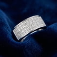 thumbnail image 4 of Pompeii 2 Ct Diamond Princess Cut Mens Bling Wedding Anniversary Ring 10k White Gold, 4 of 5