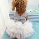 thumbnail image 1 of Pet dog dress, fashionable striped puppy princess dress, vertical stripes white M., 1 of 4