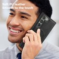 thumbnail image 6 of Magnetic for Galaxy S23 Premium PU Leather Case,Built-in Invisible Stand [Compatible with Magsafe] Protective Slim Kickstand Phone Cover Compatible with Samsung Galaxy S23, Black, 6 of 9