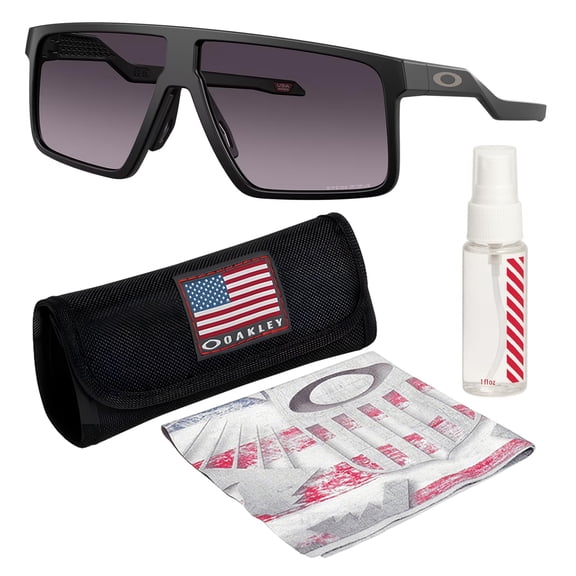 Oakley Helux 0OO9285 Sunglasses Matte Black Frame w/Prizm Grey Gradient Lenses With Official Eyewear Kit