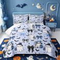 thumbnail image 2 of Manfei Halloween Ghost Print Quilt Full,Colorful Fall Leaf Pattern Full Bedspread Sets,3-Piece,1 Coverlet and 2 Pillowcases, 2 of 7
