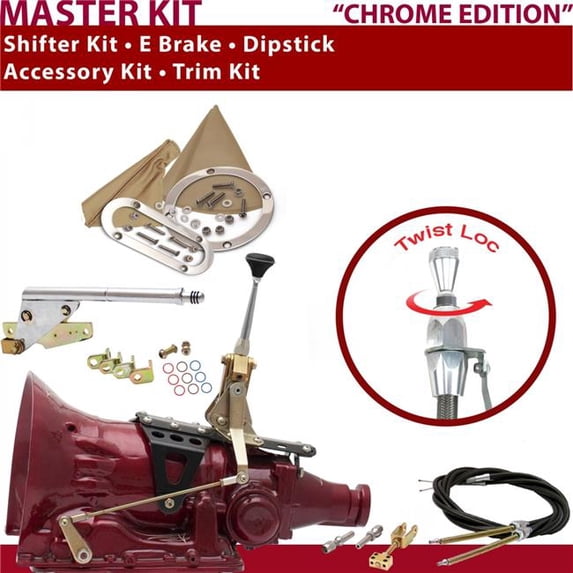 American Shifter 4L80E Shifter Kit 6 in. E Brake Cable Trim Kit Dipstick for D44BB