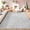 Gray, variant on Goolela Large Circle Rug 8ft Round Rug Fluffy Fuzzy Faux Rabbit Fur Area Rug for Bedroom Living Room Black Shaggy Furry Rug