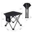 thumbnail image 3 of Opliy Taburete de camping, paquete de 2, taburete plegable portátil de 13,5 pulgadas para jardinería al aire libre y senderismo en la playa, pesca, taburete con bolsa de transporte (negro), 3 of 5