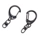 thumbnail image 3 of 10 piezas de llavero negro con cierre de langosta, aleación de zinc, gancho a presión, llavero, s, bolsa, piezas para el coche, hogar, organizac Macarena Clips de gatillo giratorios, 3 of 7