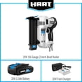 HART 20Volt 18Gauge 2Inch Brad Nailer Kit (1) 20Volt LithiumIon 1