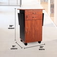 thumbnail image 2 of Oklahoma Sound Rolling Portable Multimedia Presentation Cart, Cherry/Black, 2 of 9