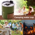 thumbnail image 2 of Hadanceo Camping Water Cup Stainless Steel Vacuum Insulated Tumbler Water Cup Food Grade BPA Free Heat-Resistant Coffee Cup Beer Mug, 2 of 10