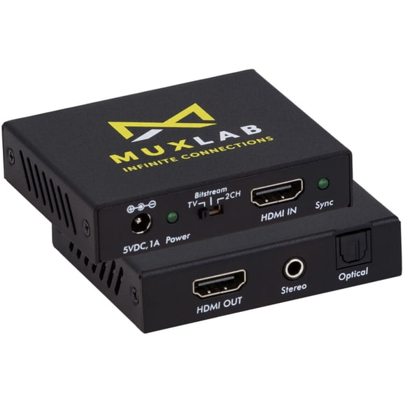 MuxLab HDMI to HDMI with Audio De-embedder, 4K/60 (100528)