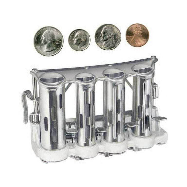 Advantus Four-barrel Money Changer - Chrome Steel - 1 Each - Silver - Heavy Duty Advantus Four-barrel Money Changer - Chrome Steel - 1 Each - Silver - Heavy Duty