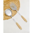 thumbnail image 3 of Yo Treasure Tiramisu Wire Wrapped Stainless Steel Matte Gold Salad Server Set, 3 of 4