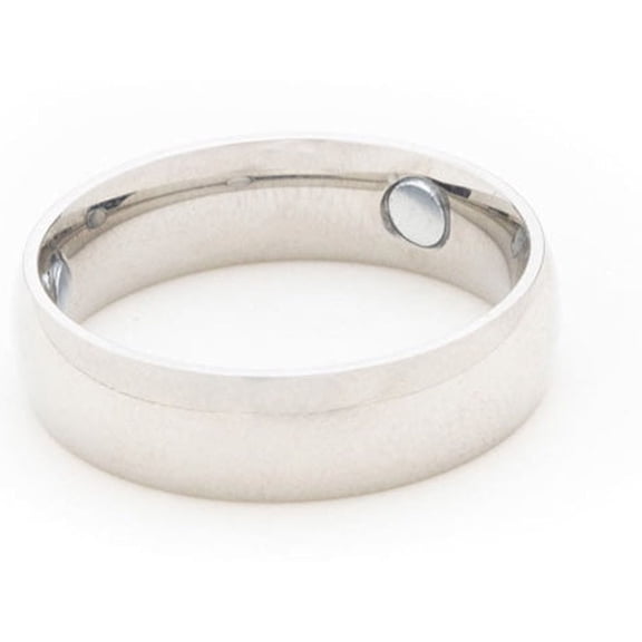 MagneHealth Stainless Steel Band Ring, Size 9