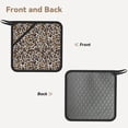 thumbnail image 2 of Sikiie Leopard Pot Holders Kitchen Insulation Mats Heat Resistant Pot-Holder Oven Anti-Scald Pads for Cooking Baking, 7.1*7.1inch, 2 of 8
