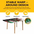 thumbnail image 4 of Black Snowman Christmas Table Cloths for 6 Foot Rectangle Tables, Snowflake Xmas Tree Winter Elk Patio Waterproof Elastic Fitted Tablecloths, Washable Rectangular Table Cover for Camping, 4 of 8