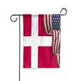 thumbnail image 5 of Flag Waving American Flag Danish Denmark U.S.A Friendship Patriotic Proud Garden Flag, Double-Sided Decorative Outdoor Flag, Patriotic Polyester Yard Flag 12 x 18 in, 5 of 5