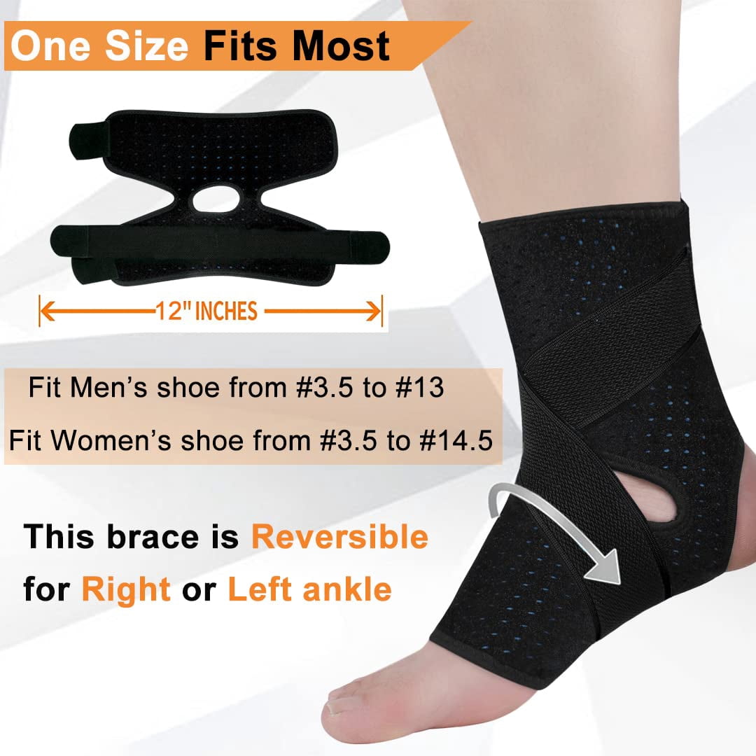 Sinvic Ankle Brace for Men Women, Adjustable Breathable Stabilizer for Sprain Injury And Athletic Sports